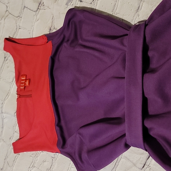 🌸2 For $30 Item🌸 Like New Elle Colorblock Fit & Flare Dress Size 8 - Picture 2 of 8